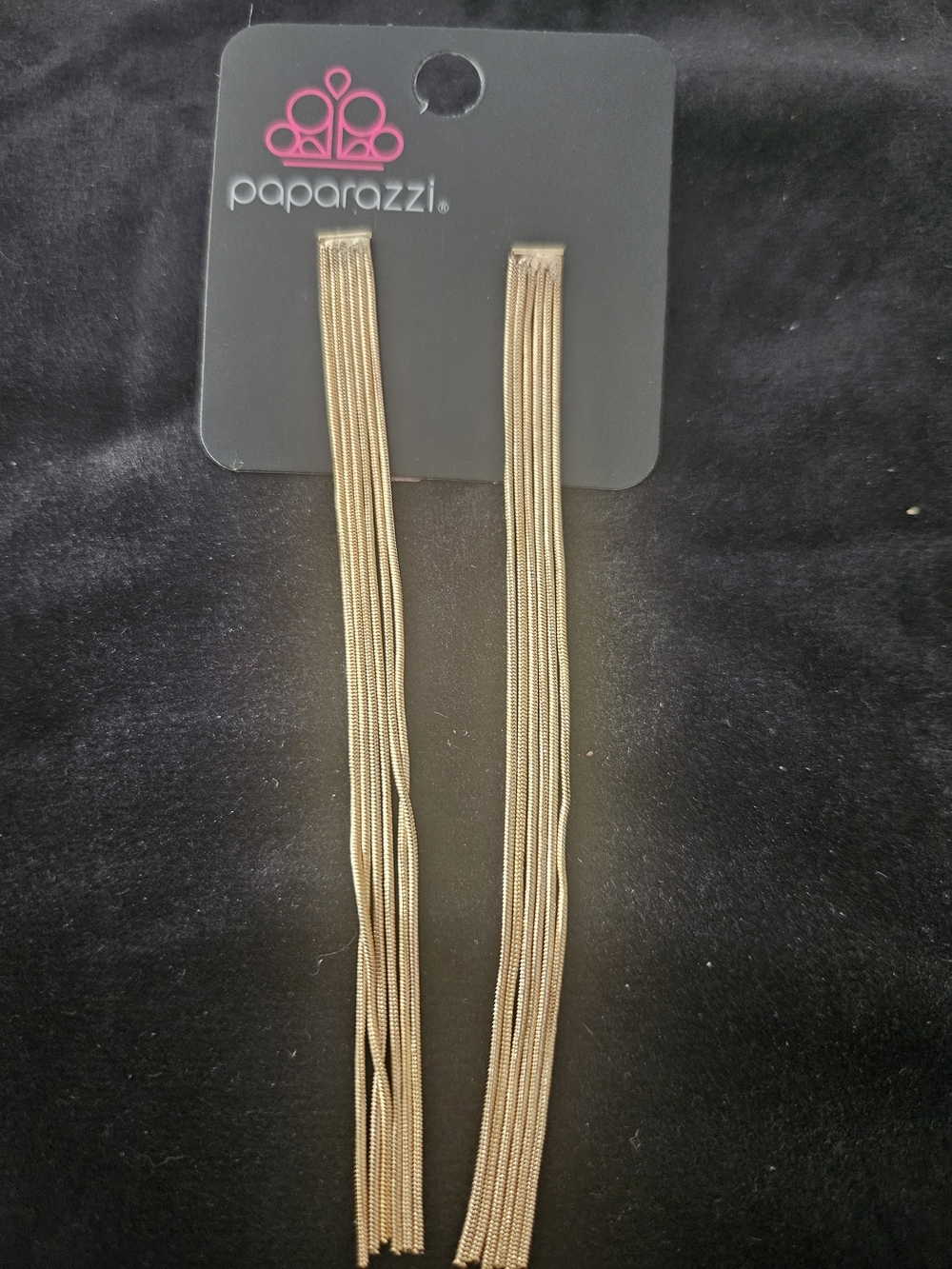 Paparazzi Long Gold Multi-Chain Fringe Earrings